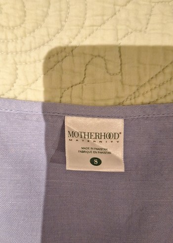 Lila V Yaka Keten Hamile Bluzu - Görsel 2