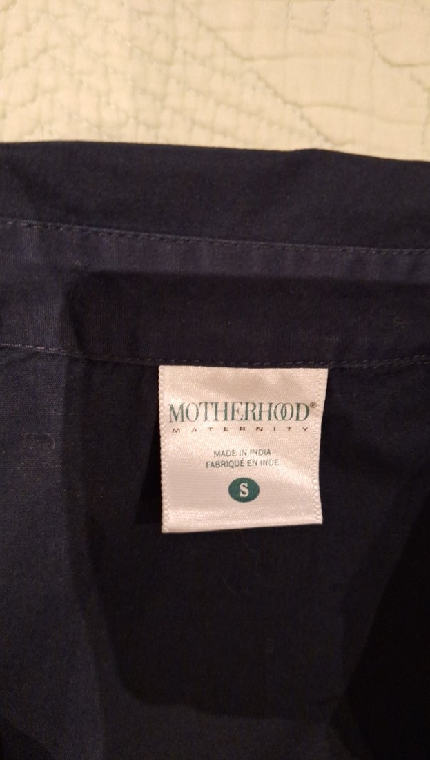 Lacivert Kolsuz Midi Hamile Bluzu - Görsel 2