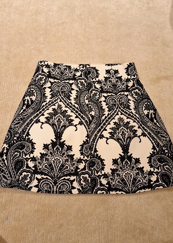 Dantelli Desenli Midi Mini Etek - Görsel 3