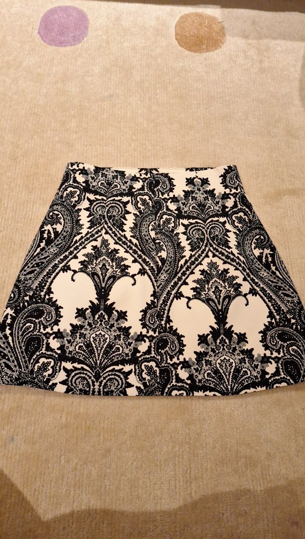 Dantelli Desenli Midi Mini Etek - Görsel 3