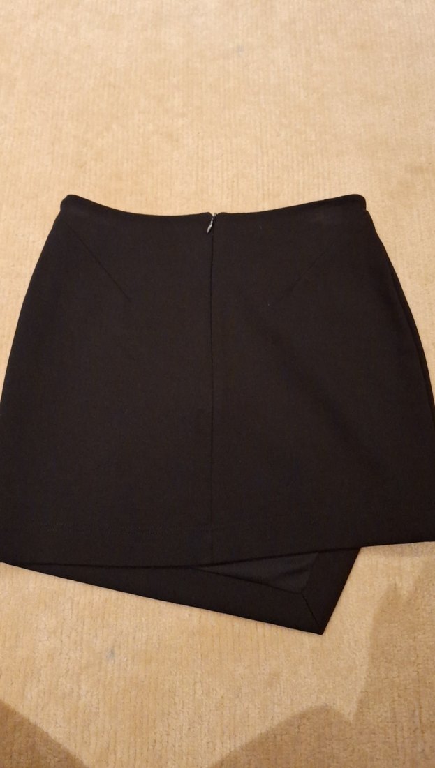 Siyah Düz Mini Etek - Görsel 2