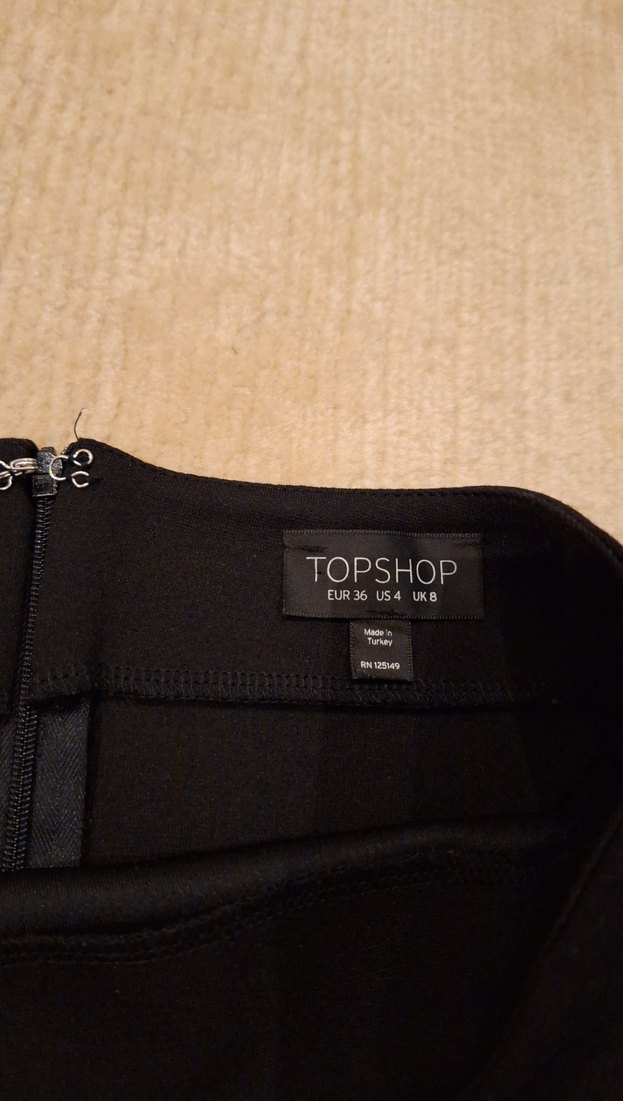 Siyah Düz Mini Etek - Görsel 3