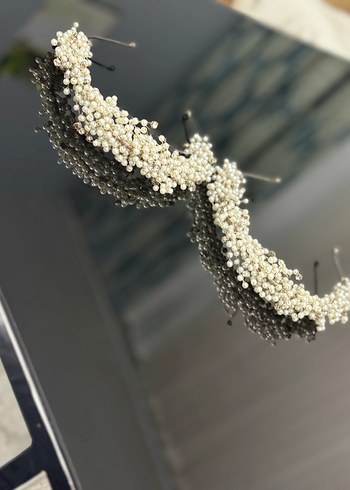 İnci Boncuklu beyaz  Kadın Saç Aksesuarı - Görsel 2