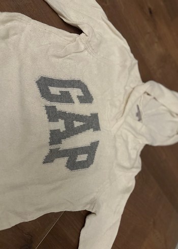 Ekru Kapüşonlu GAP Sweatshirt - Görsel 3