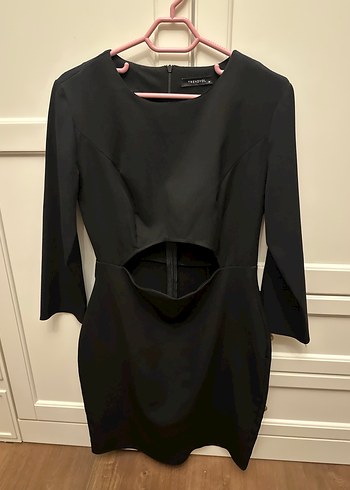 Siyah Midi Uzun Kollu Kadın Elbise - Görsel 3