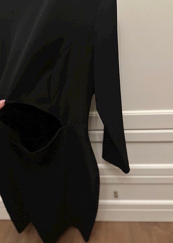 Siyah Midi Uzun Kollu Kadın Elbise - Görsel 2