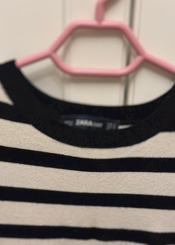 zara çizgili triko bluz - Görsel 3