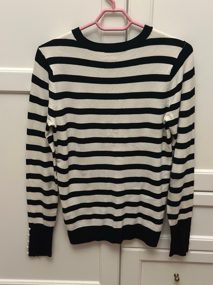 zara çizgili triko bluz - Görsel 4