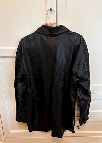 Pull Bear Siyah Deri Gömlek - Görsel 3