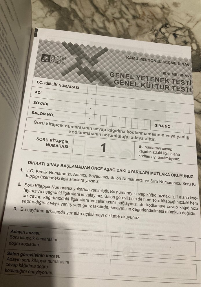 KPSS 2024 Ön Lisans Genel Yetenek ve Kültür Deneme Kitabı - Görsel 2