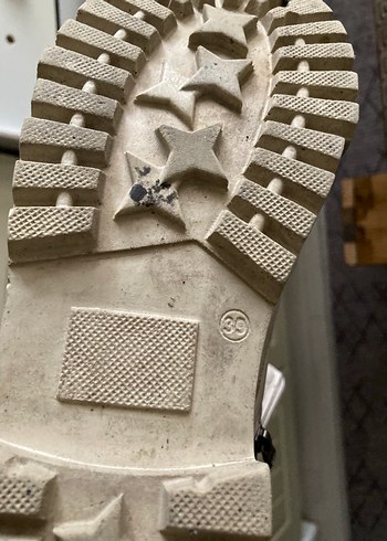 Bej Deri Platform Topuklu Kadın Botlar - Görsel 8