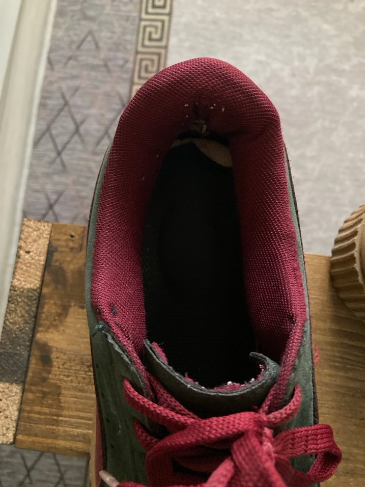 Bordo Süet Kadın Spor Ayakkabı Platform Topuklu - Görsel 3