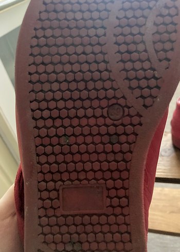 Kadın Kırmızı Deri Düz Tabanlı Spor Ayakkabı - Görsel 4