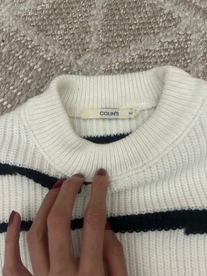 Kadın Bisiklet Yaka Örgü Kazak - Görsel 3