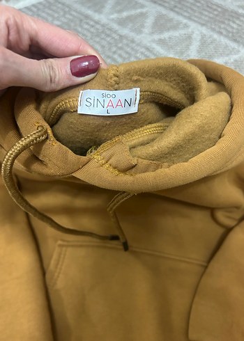 Kahverengi Kapüşonlu Kadın Sweatshirt - Görsel 2