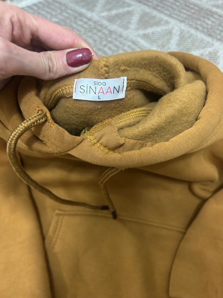 Kahverengi Kapüşonlu Kadın Sweatshirt - Görsel 2