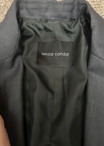 Gri Kadın Uzun Kollu Düğmeli Blazer - Görsel 2