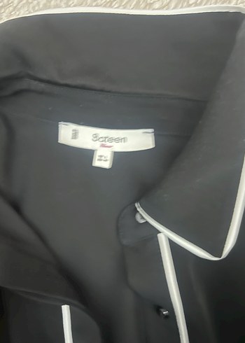 Siyah Kadın Uzun Kollu Gömlek - Görsel 2