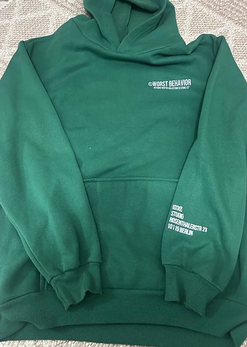 Yeşil Kadın Fermuarlı Sweatshirt - Görsel 2