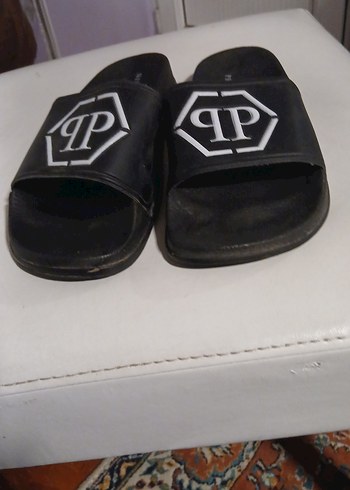 Siyah Baskılı Tokalı Erkek Terlik - Görsel 2