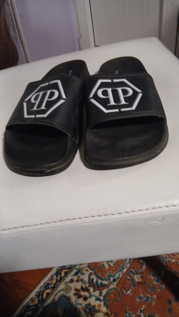 Siyah Baskılı Tokalı Erkek Terlik - Görsel 2