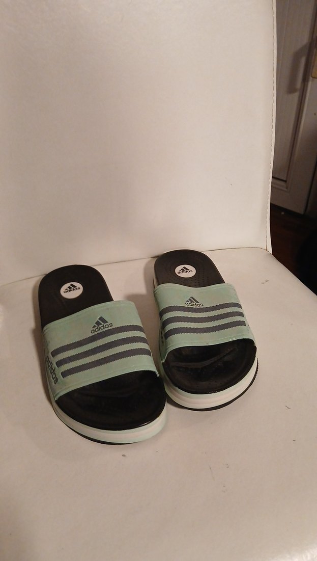 Erkek Yeşil Spor Terlik Velcro Bantlı - Görsel 2