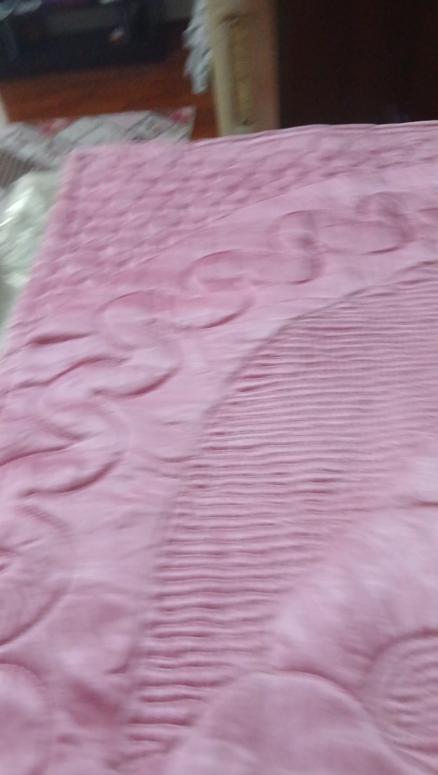 İşlemeli Parlak Pembe seccade - Görsel 2