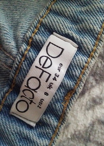 Düğmeli Mavi Kadın Denim Jean - Görsel 4