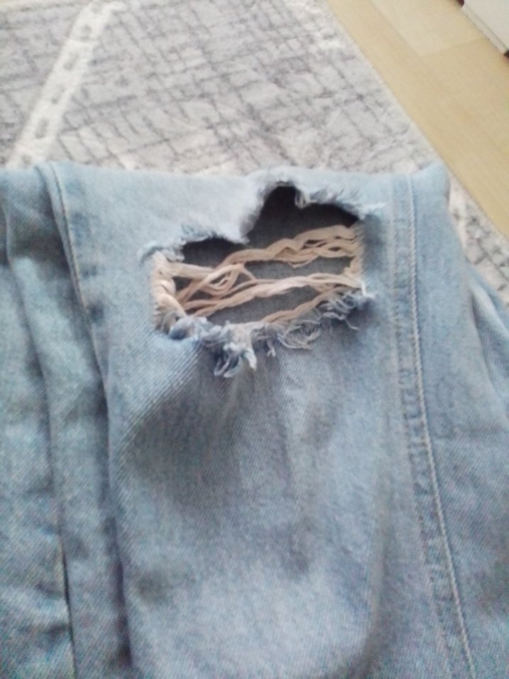 Düğmeli Mavi Kadın Denim Jean - Görsel 2