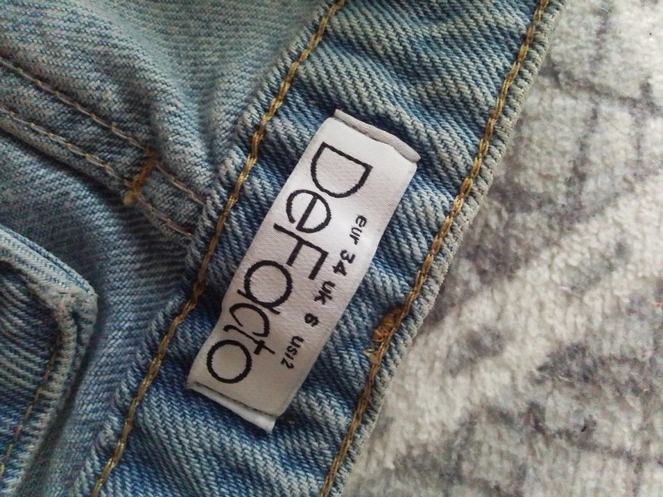 Düğmeli Mavi Kadın Denim Jean - Görsel 4