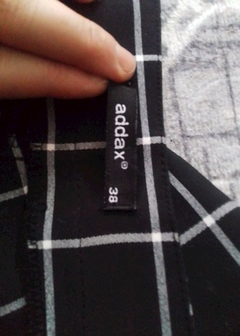 Kadın Siyah Ekose Midi Kumaş Pantolon - Görsel 6