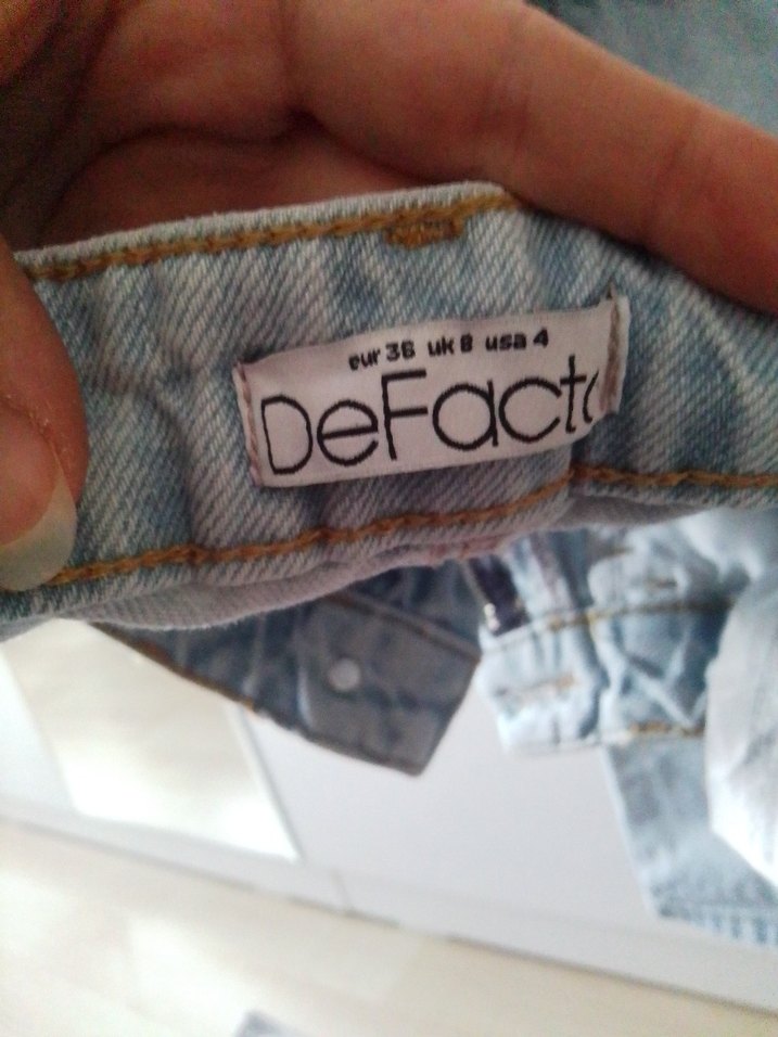 Kadın Gri Mavi Midi Boy Bol Kesim Kot Pantolon - Görsel 3