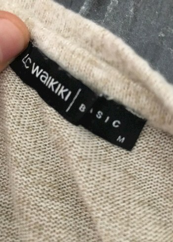 Bej Kadın Keten Triko Kazak - Görsel 3