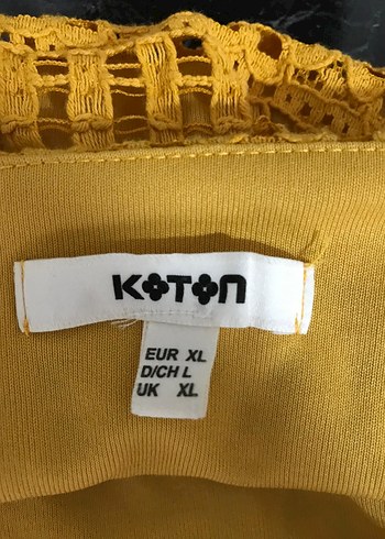 Parlak Sarı Dantel etek - Görsel 2