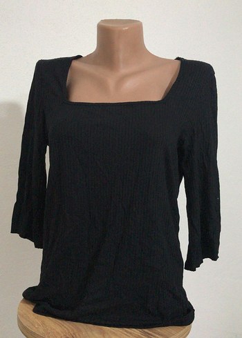 Kadın Siyah Pilili Uzun Kollu Bluz - Görsel 2