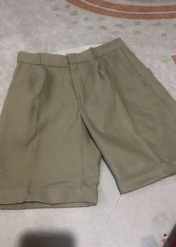 Bej Renkli Bol Kesim Erkek Mini Şort - Görsel 2