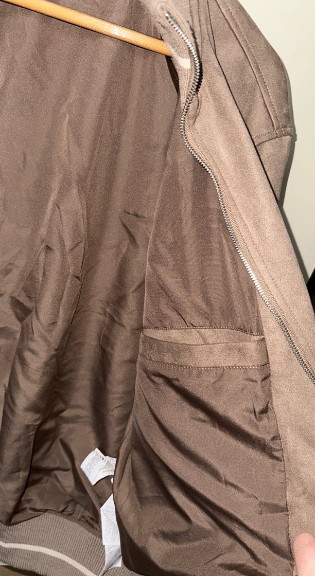 Süet Kahverengi Fermuarlı Erkek Ceket - Görsel 2