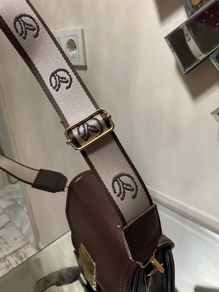 Kahverengi Deri Tokalı Kadın Çanta - Görsel 3