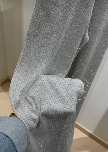 Gri taşlı Kadın Pantolon - Görsel 2