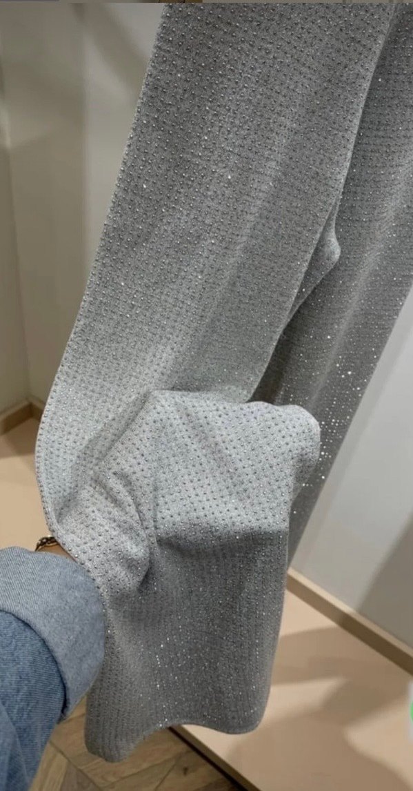 Gri taşlı Kadın Pantolon - Görsel 2