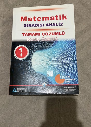Matematik Sıradışı Analiz Tamamı Çözümlü Kitap