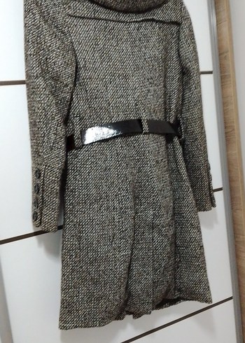 Kemer Detaylı şanel Uzun Kaban - Görsel 6