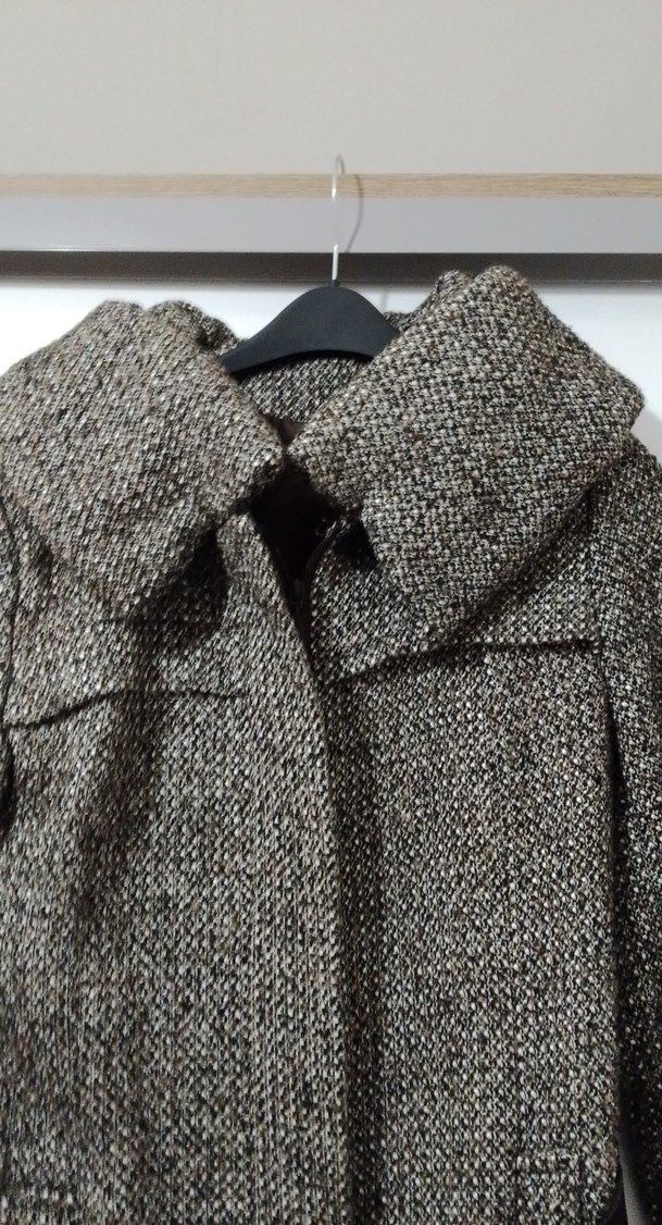 Kemer Detaylı şanel Uzun Kaban - Görsel 3