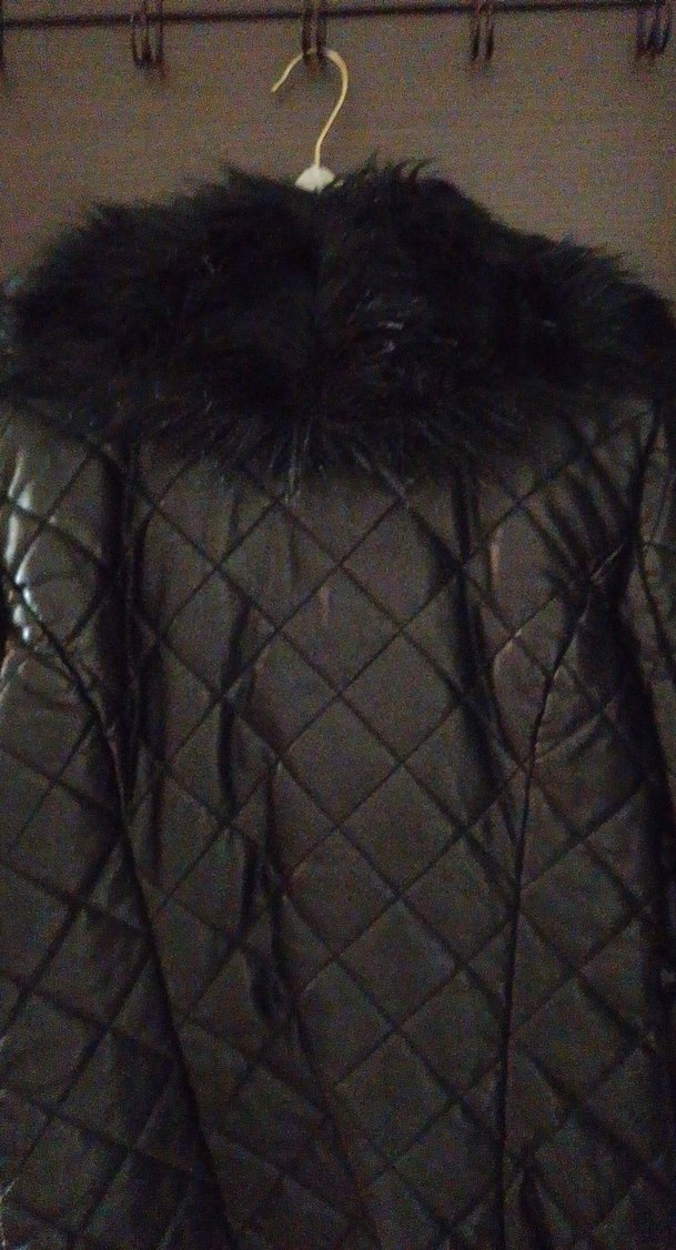 Bayan kürk yakalı deri mont - Görsel 4