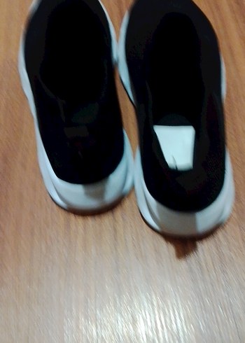 Siyah Elastik Topuklu Kadın Spor Ayakkabı - Görsel 4