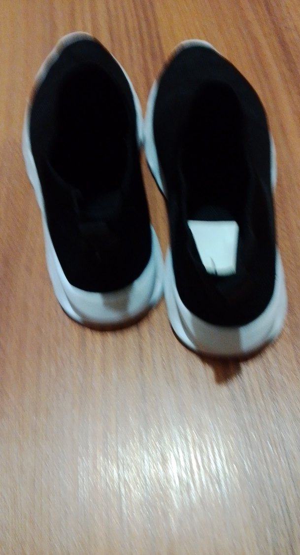 Siyah Elastik Topuklu Kadın Spor Ayakkabı - Görsel 4