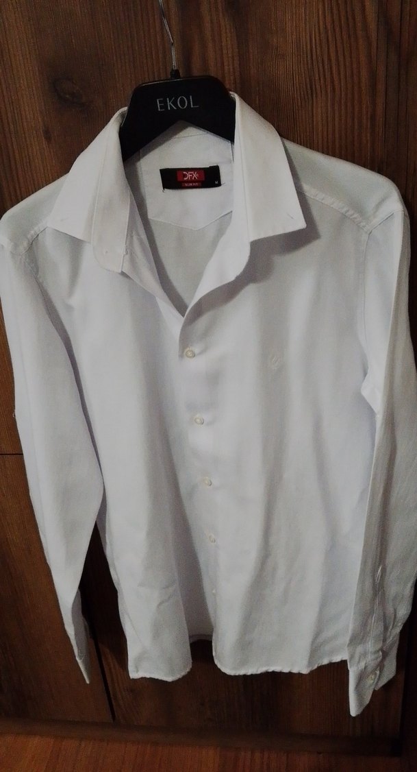 Beyaz Erkek  Gömlek Uzun Kollu - Görsel 2