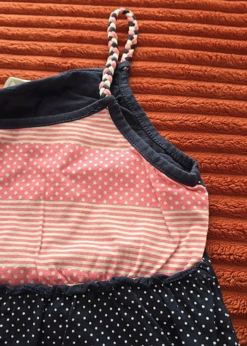 Puantiyeli ve Pembe Detaylı Uzun gecelik - Görsel 3