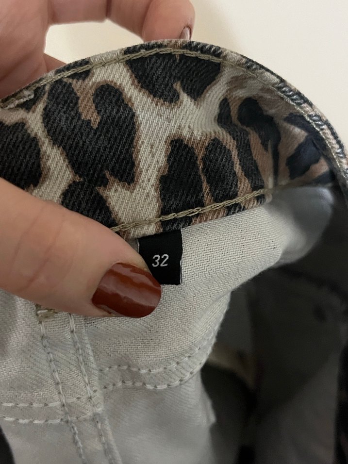 Kadın Kahverengi Leopar Desenli Mini Etek - Görsel 3