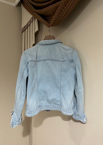 Düğmeli Kadın Mavi Denim Ceket - Görsel 2